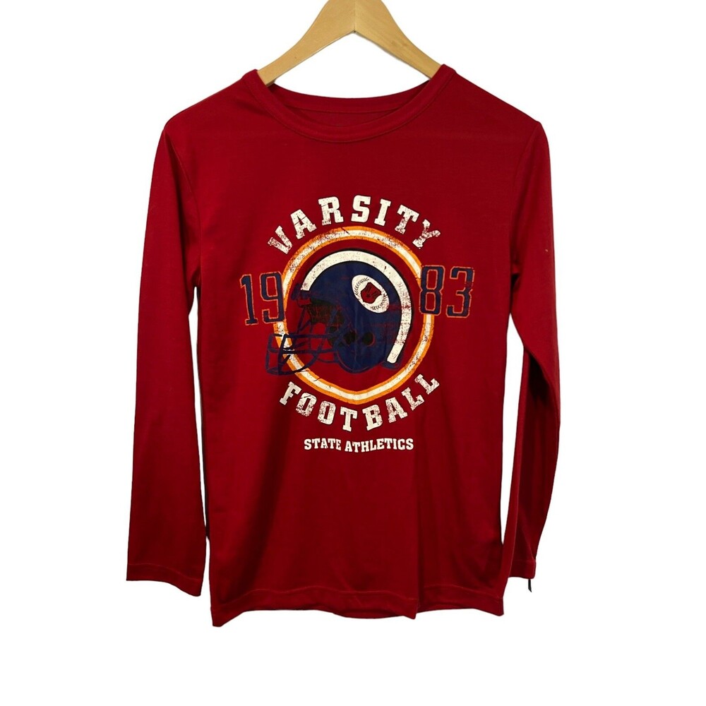Varsity Football Boys Long Sleeve Pajama Shirt - Size Large 12/14 NEW